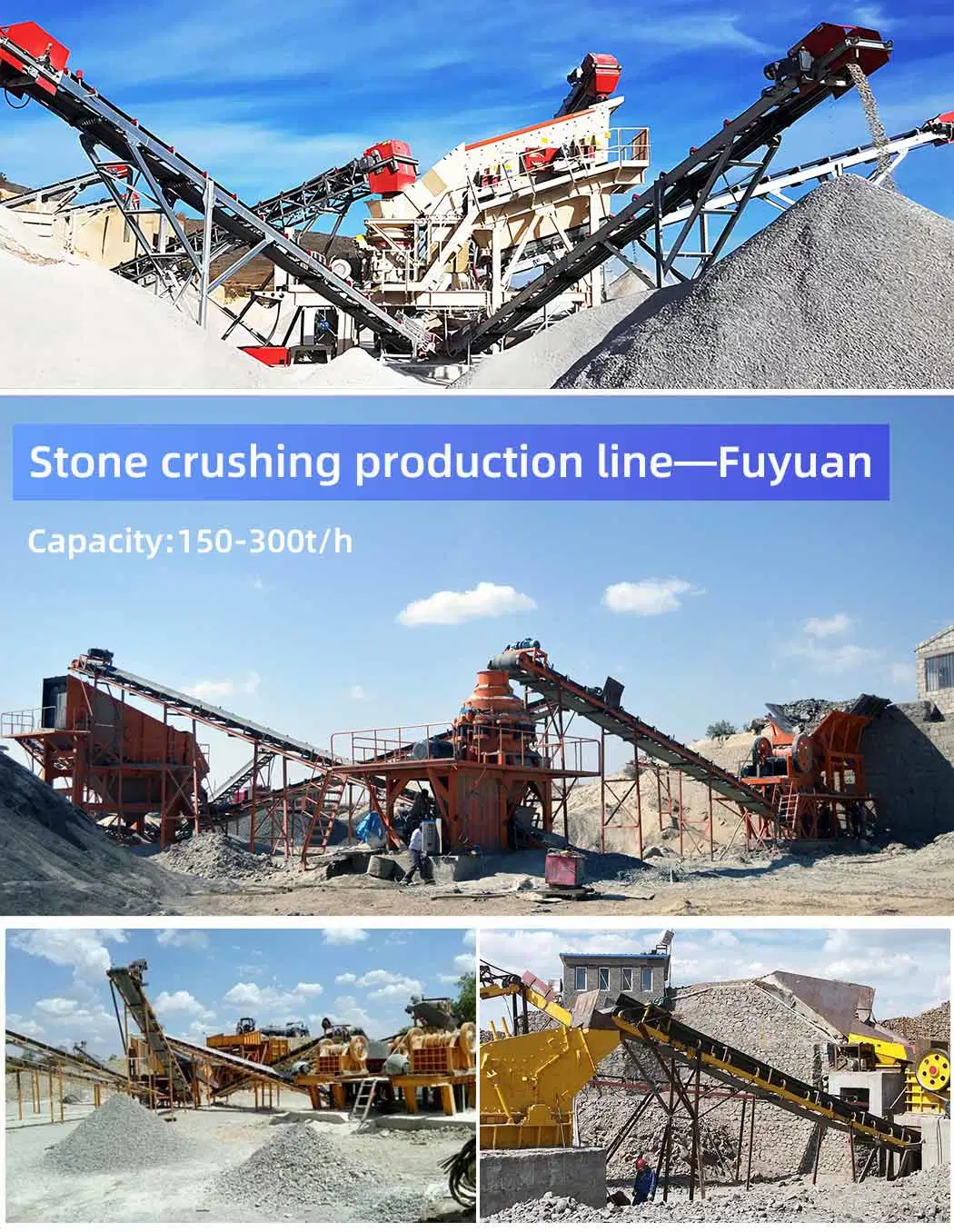 200 Tph Mining Rock Jaw Crushing Plant Price, Stone Crushing Production Line, Aggregate Stone Crusher Equipment for Quarry