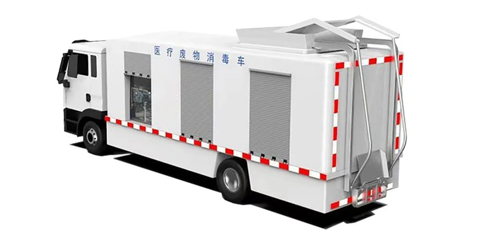 Truck-Mounted Medical Waste Microwave Treatment Equipment with Crushing System for Hospital/Clinic Disposal