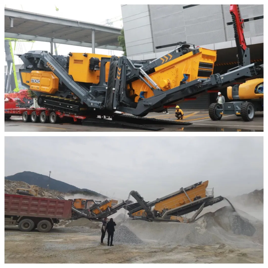 Mine Gasoline and Diesel Jaw Breaking Azurite Stone Crushing Machinery Equipment Mobile Sand Making Jaw Crushing Plant