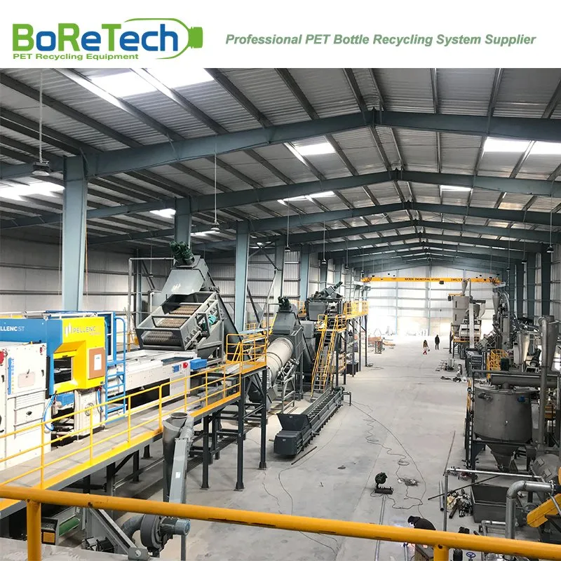 Waste Plastic Pet Flake Chips Hot Washing Recycling Crushing Equipment