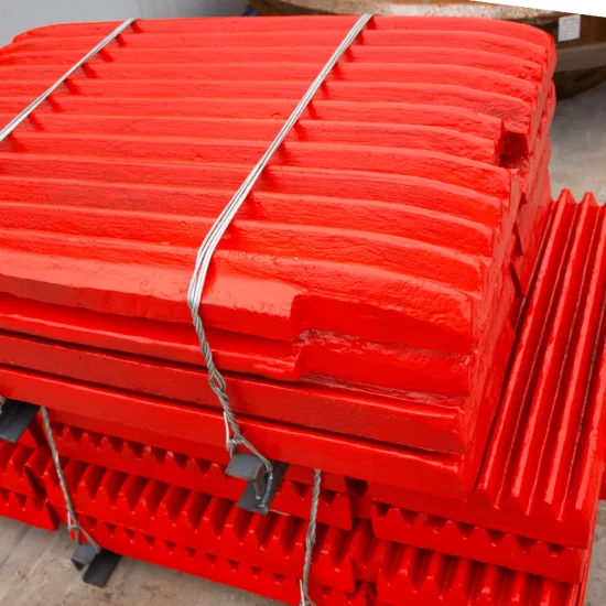 Wear Resistant High Manganese Steel Casting Jaw Crusher Parts Fixed Movable Jaw Plate